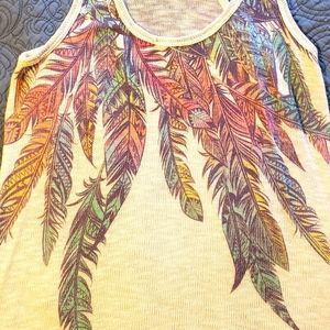 Maurices feathered tank top